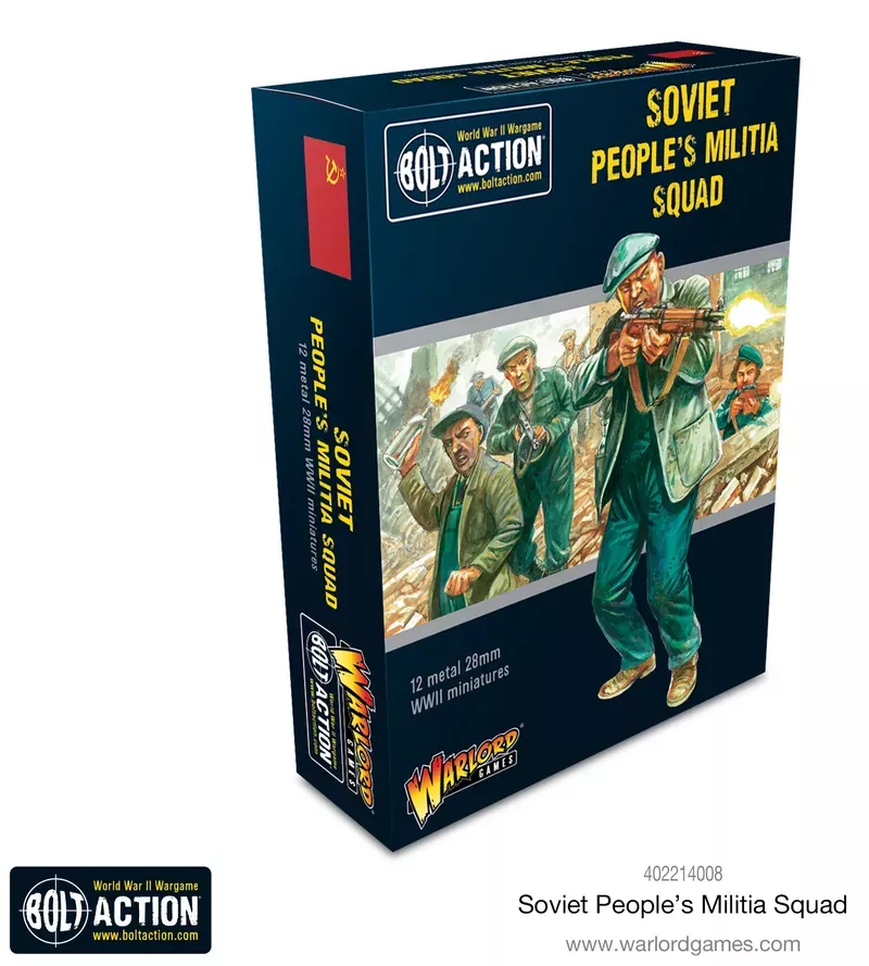 7 Warlord Games Bolt Action SOVIET Militia Miniature